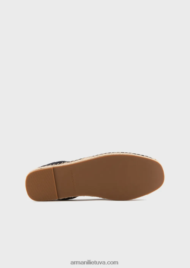 vyrų tamsiai mėlyna Armani klostuotos nailoninės espadrilės 02482X1851