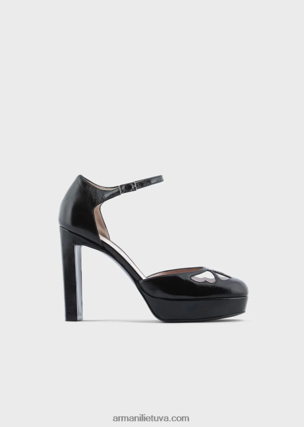 moterys baltas Armani lakuotos odos platforminiai lauko batai 02482X505