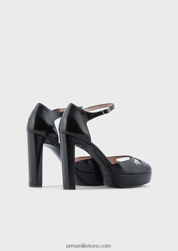 moterys baltas Armani lakuotos odos platforminiai lauko batai 02482X505