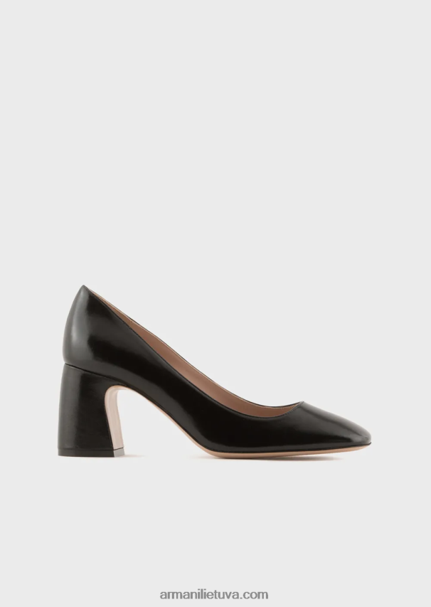 moterys juodas Armani lakuotos odos lauko batai 02482X517