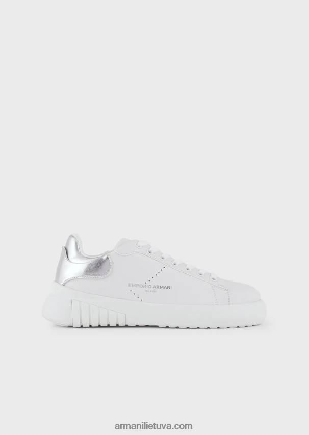 moterysArmani odiniai sportbačiai su laminuota nugara 02482X558