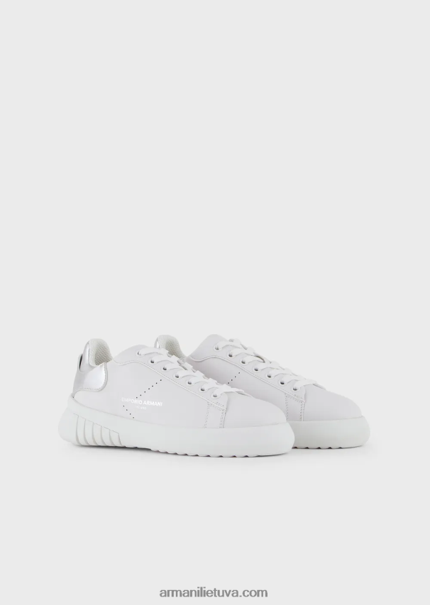 moterysArmani odiniai sportbačiai su laminuota nugara 02482X558