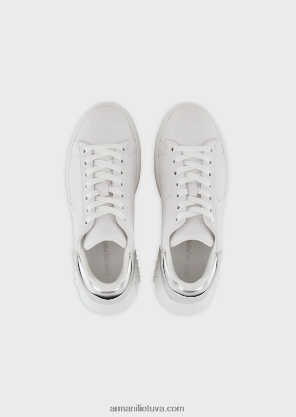 moterysArmani odiniai sportbačiai su laminuota nugara 02482X558