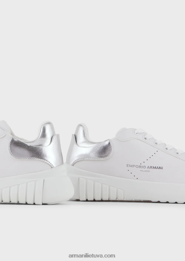 moterysArmani odiniai sportbačiai su laminuota nugara 02482X558