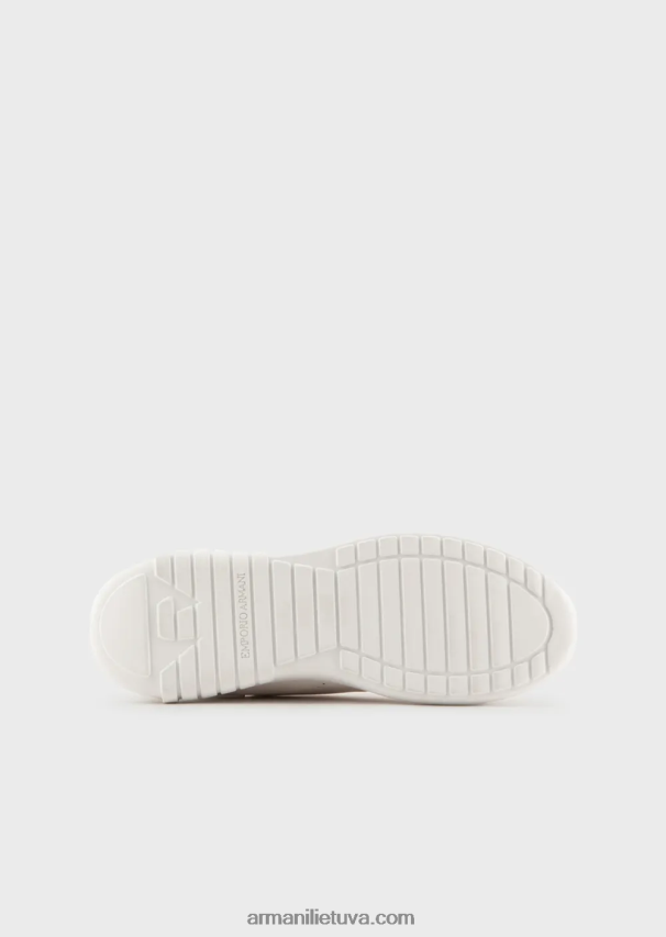 moterysArmani odiniai sportbačiai su laminuota nugara 02482X558