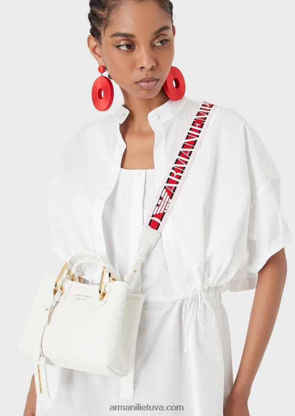 moterys baltas Armani elnio atspaudo myea mini krepšys 02482X607