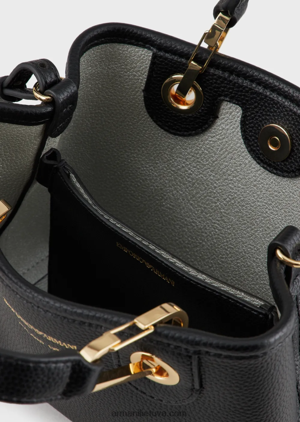 moterys giliai juoda Armani elnio atspaudo myea mini krepšys 02482X606