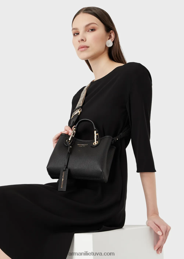 moterys giliai juoda Armani elnio atspaudo myea mini krepšys 02482X606
