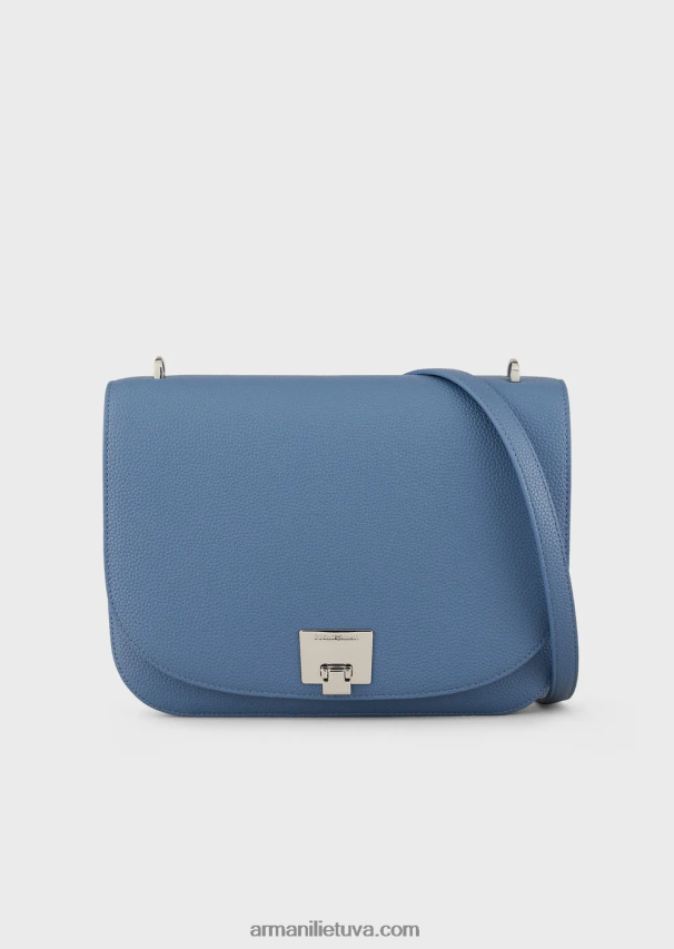 moterys mėlyna Armani Krepšys ant pečių su elnio rašto atvartu 02482X616