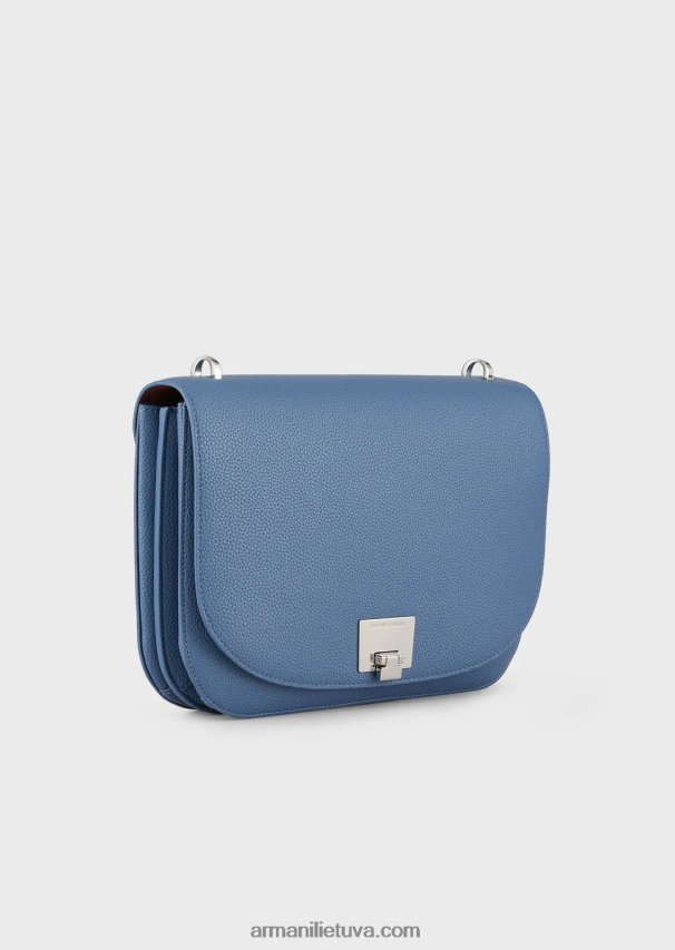 moterys mėlyna Armani Krepšys ant pečių su elnio rašto atvartu 02482X616