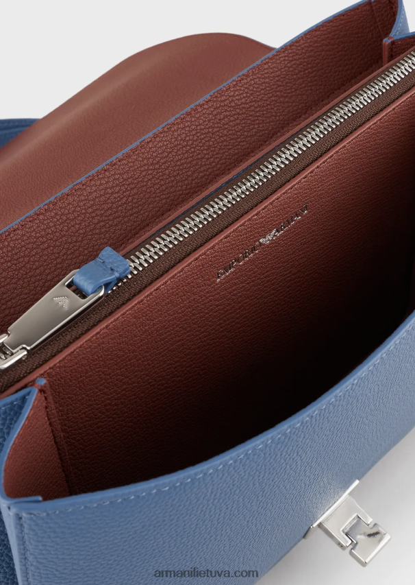 moterys mėlyna Armani Krepšys ant pečių su elnio rašto atvartu 02482X616