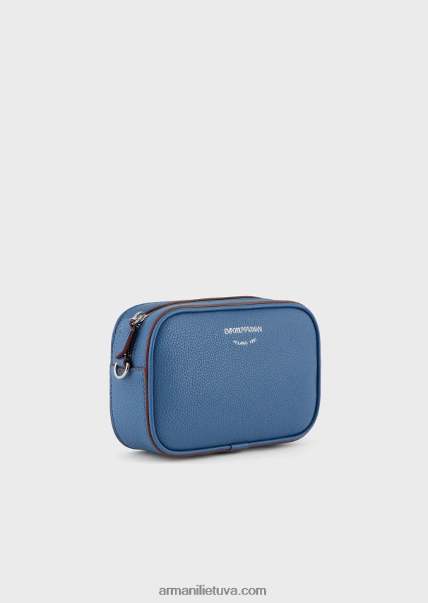 moterys mėlyna Armani elnio atspaudo fotoaparato dėklas su peties dirželiu 02482X587