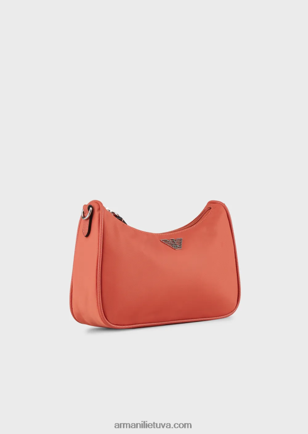 moterys oranžinė Armani Kelionių reikmenų perdirbtas nailoninis bageto krepšys 02482X590