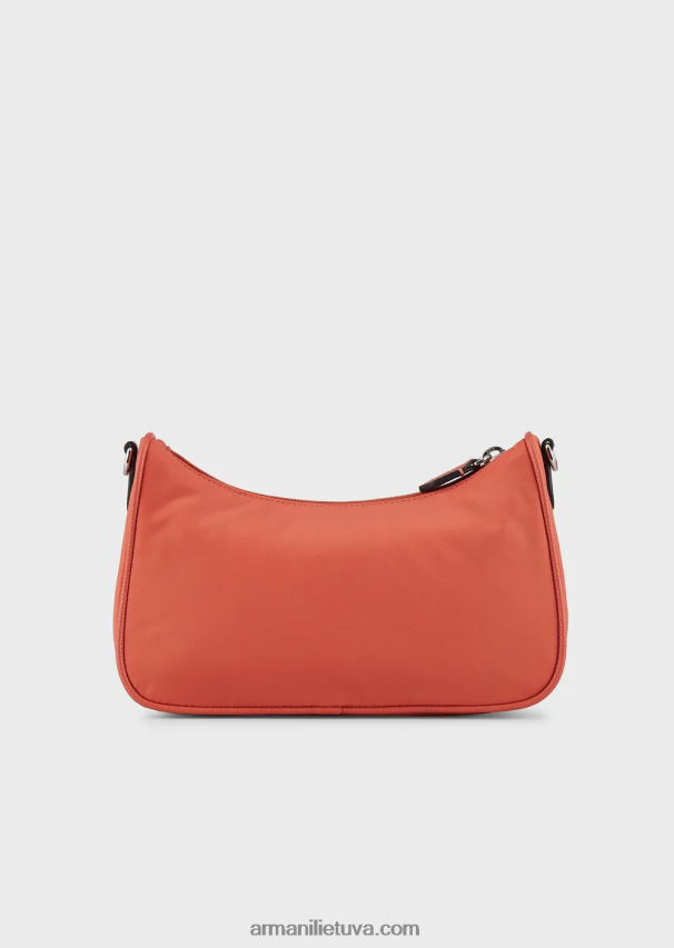 moterys oranžinė Armani Kelionių reikmenų perdirbtas nailoninis bageto krepšys 02482X590