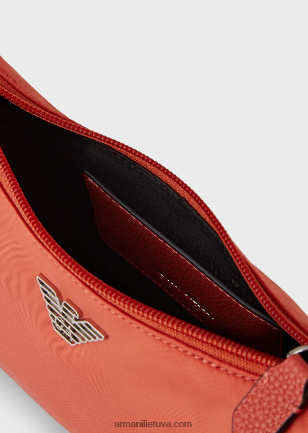 moterys oranžinė Armani Kelionių reikmenų perdirbtas nailoninis bageto krepšys 02482X590