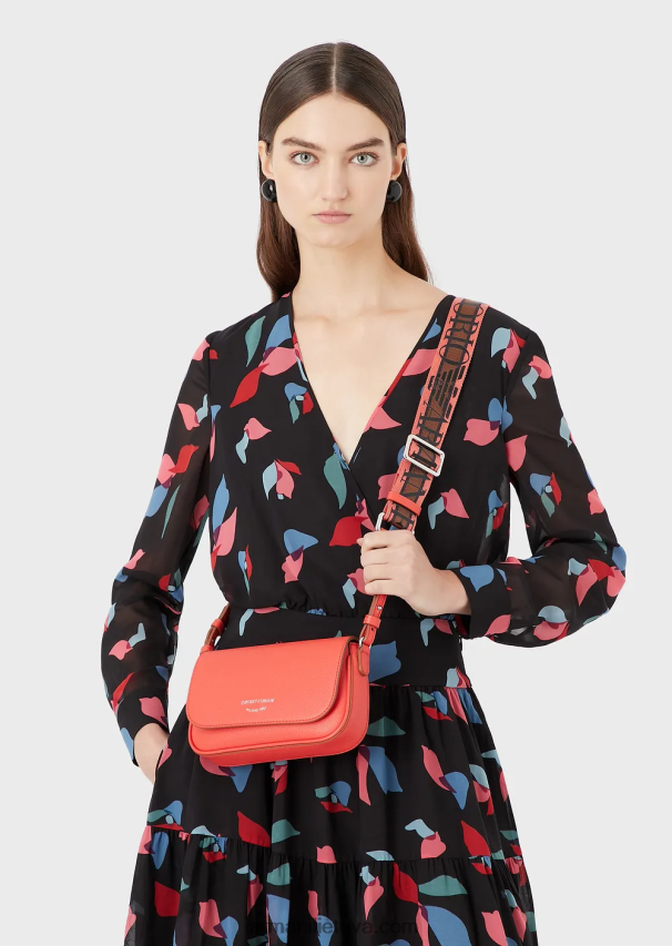 moterys oranžinė Armani elnio atspaudų mini krepšys 02482X577