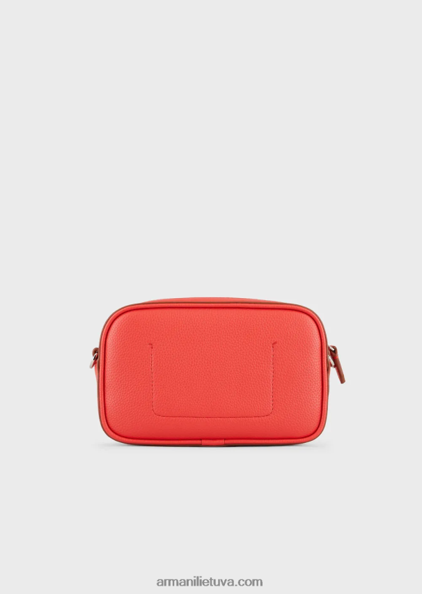 moterys oranžinė Armani elnio atspaudo fotoaparato dėklas su peties dirželiu 02482X582