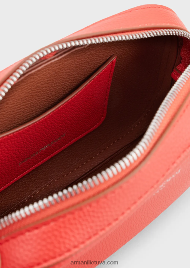 moterys oranžinė Armani elnio atspaudo fotoaparato dėklas su peties dirželiu 02482X582