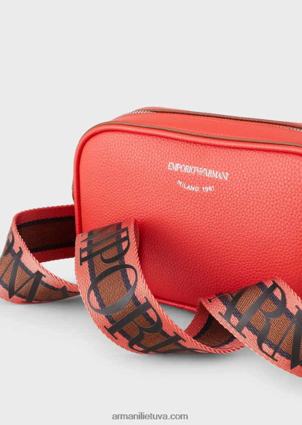 moterys oranžinė Armani elnio atspaudo fotoaparato dėklas su peties dirželiu 02482X582