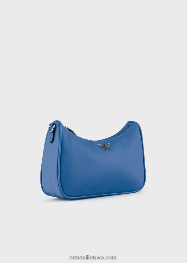 moterys žydros spalvos Armani Kelionių reikmenų perdirbtas nailoninis bageto krepšys 02482X592