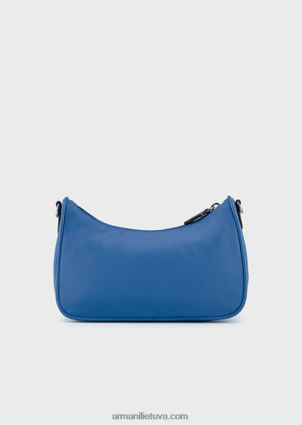 moterys žydros spalvos Armani Kelionių reikmenų perdirbtas nailoninis bageto krepšys 02482X592