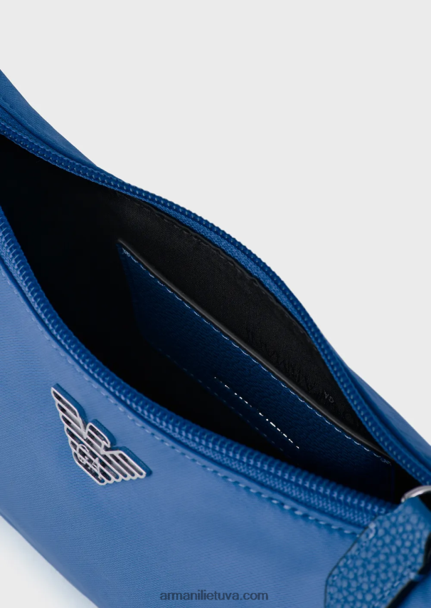 moterys žydros spalvos Armani Kelionių reikmenų perdirbtas nailoninis bageto krepšys 02482X592