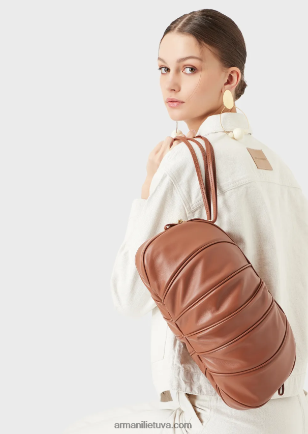moterysArmani per didelis sankabos krepšys su nappa odos plokštėmis 02482X641