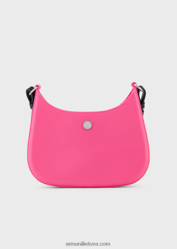 moterys žalias Armani Perdirbtas PVC guminis krepšys ant pečių 02482X647