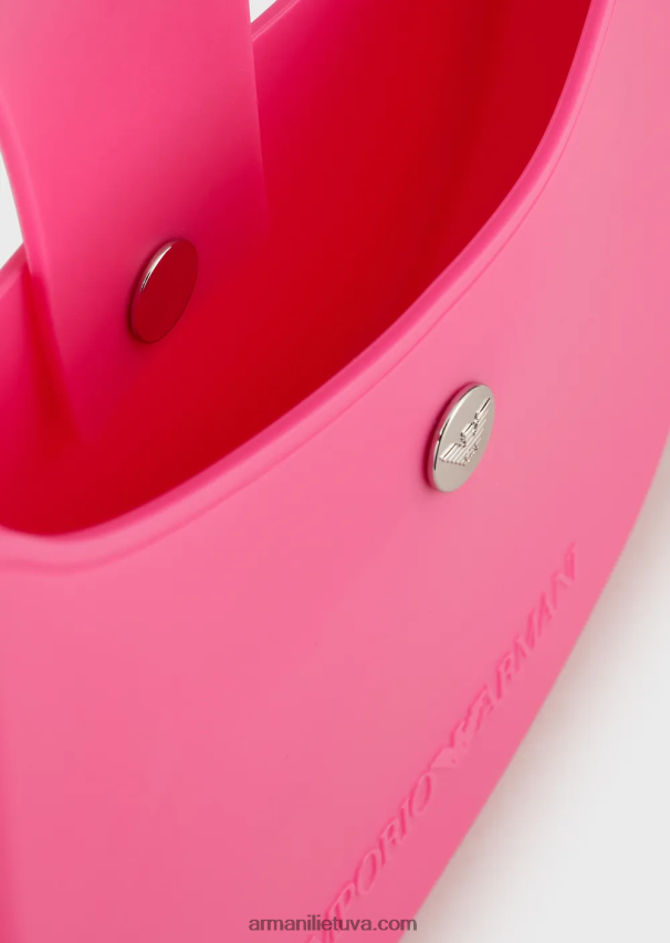 moterys žalias Armani Perdirbtas PVC guminis krepšys ant pečių 02482X647