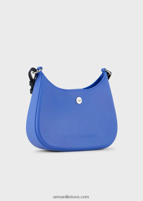 moterys baltas Armani Perdirbtas PVC guminis krepšys ant pečių 02482X649