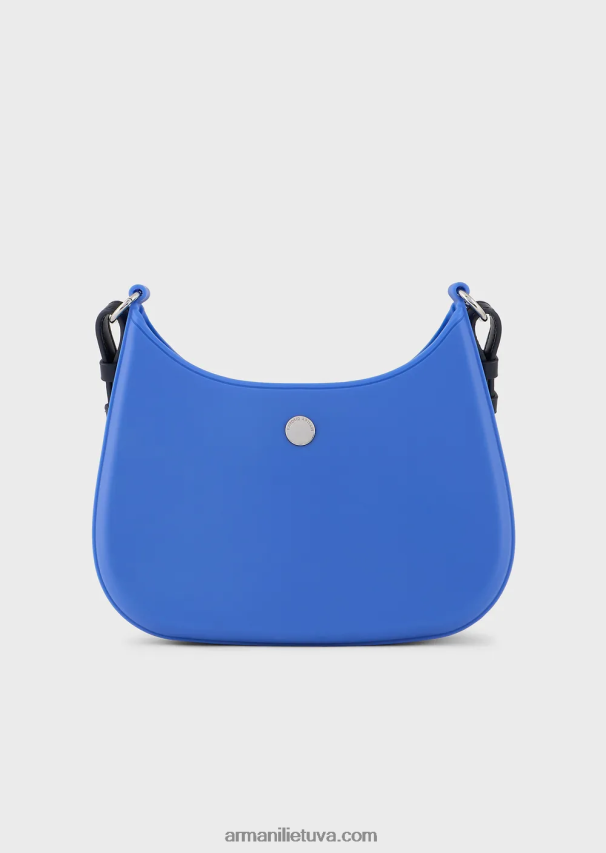 moterys baltas Armani Perdirbtas PVC guminis krepšys ant pečių 02482X649