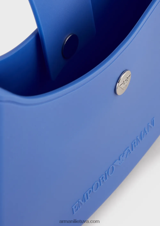 moterys baltas Armani Perdirbtas PVC guminis krepšys ant pečių 02482X649