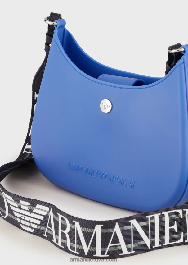 moterys baltas Armani Perdirbtas PVC guminis krepšys ant pečių 02482X649