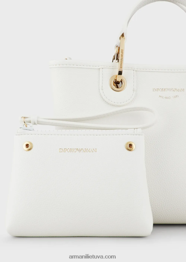 moterys baltas Armani myea maišelis mažas pirkėjo krepšys su elnio raštu 02482X656