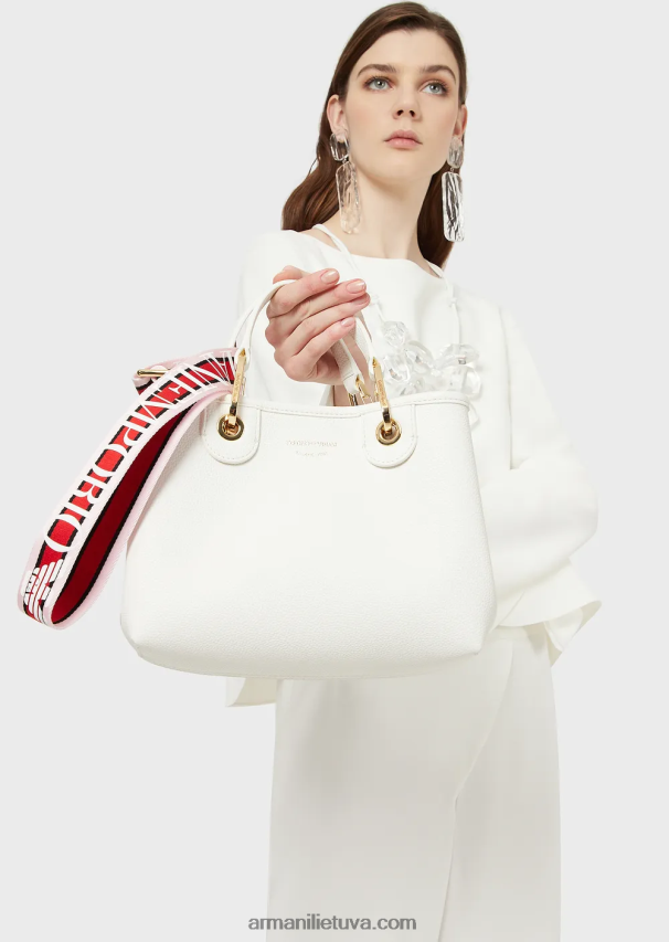 moterys baltas Armani myea maišelis mažas pirkėjo krepšys su elnio raštu 02482X656