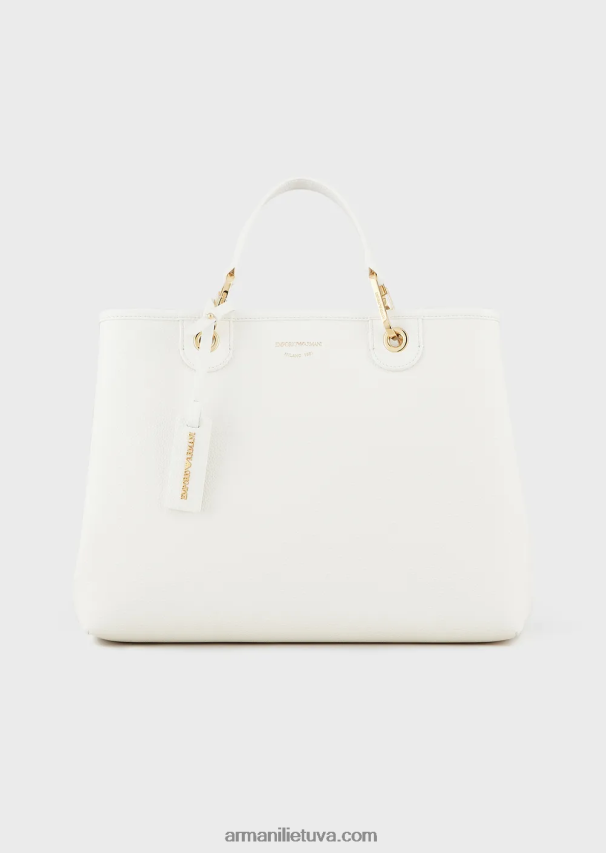 moterys baltas Armani vidutinio myea pirkėjo krepšys su elnio raštu 02482X674