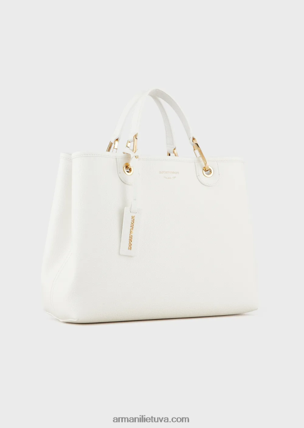 moterys baltas Armani vidutinio myea pirkėjo krepšys su elnio raštu 02482X674