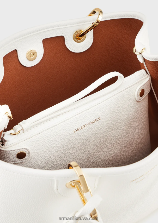 moterys baltas Armani vidutinio myea pirkėjo krepšys su elnio raštu 02482X674