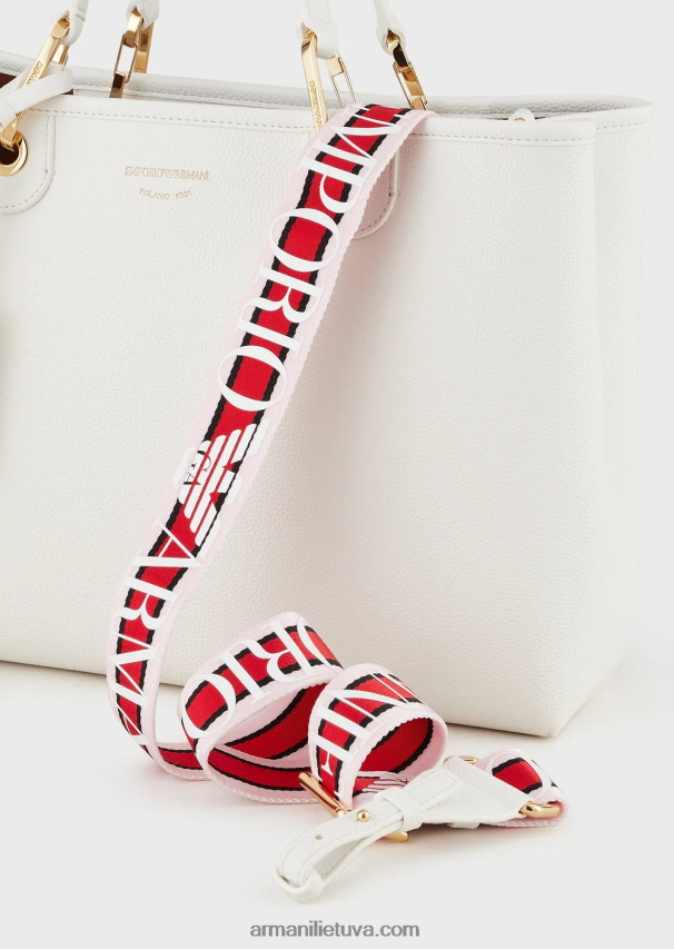 moterys baltas Armani vidutinio myea pirkėjo krepšys su elnio raštu 02482X674