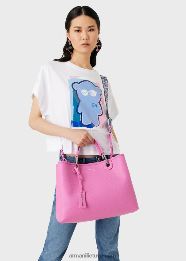 moterys fuksija Armani vidutinio myea pirkėjo krepšys su elnio raštu 02482X685
