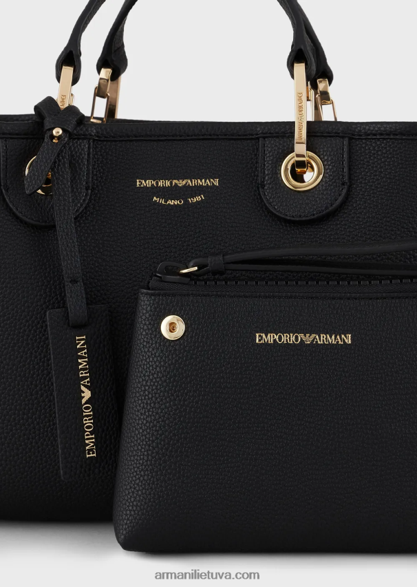 moterys giliai juoda Armani myea maišelis mažas pirkėjo krepšys su elnio raštu 02482X654