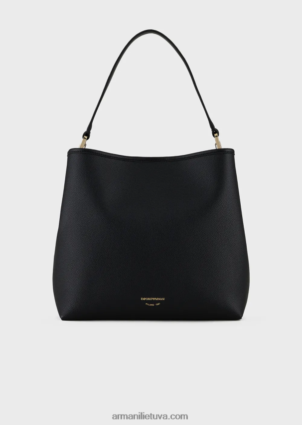 moterys giliai juoda Armani myea pečių krepšys su elnio raštu 02482X696