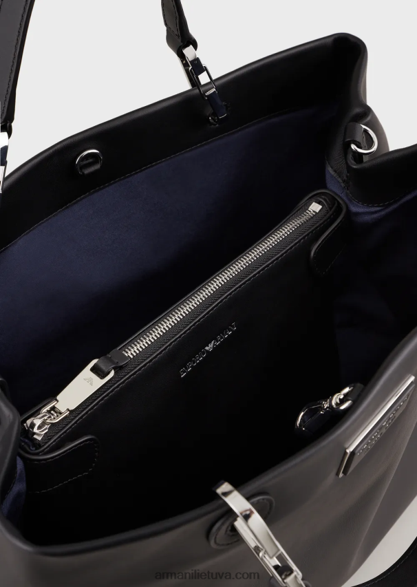 moterys juodas Armani Ekologiškos odos vidutinis myea krepšys pirkėjui 02482X716