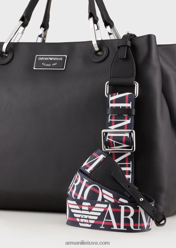 moterys juodas Armani Ekologiškos odos vidutinis myea krepšys pirkėjui 02482X716