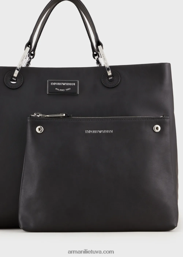 moterys juodas Armani Ekologiškos odos vidutinis myea krepšys pirkėjui 02482X716
