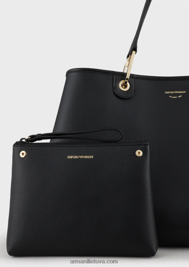 moterys juodas Armani didelis myea pirkėjo krepšys su elnio raštu 02482X688