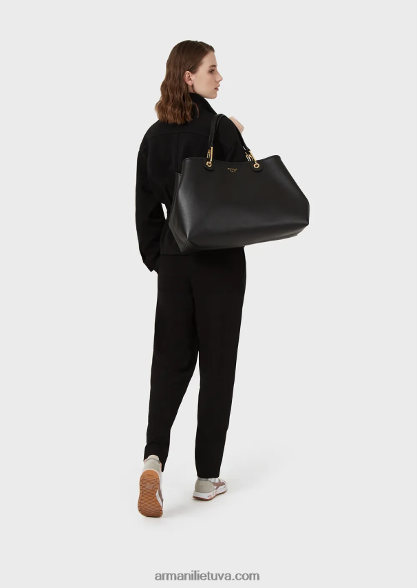 moterys juodas Armani didelis myea pirkėjo krepšys su elnio raštu 02482X688