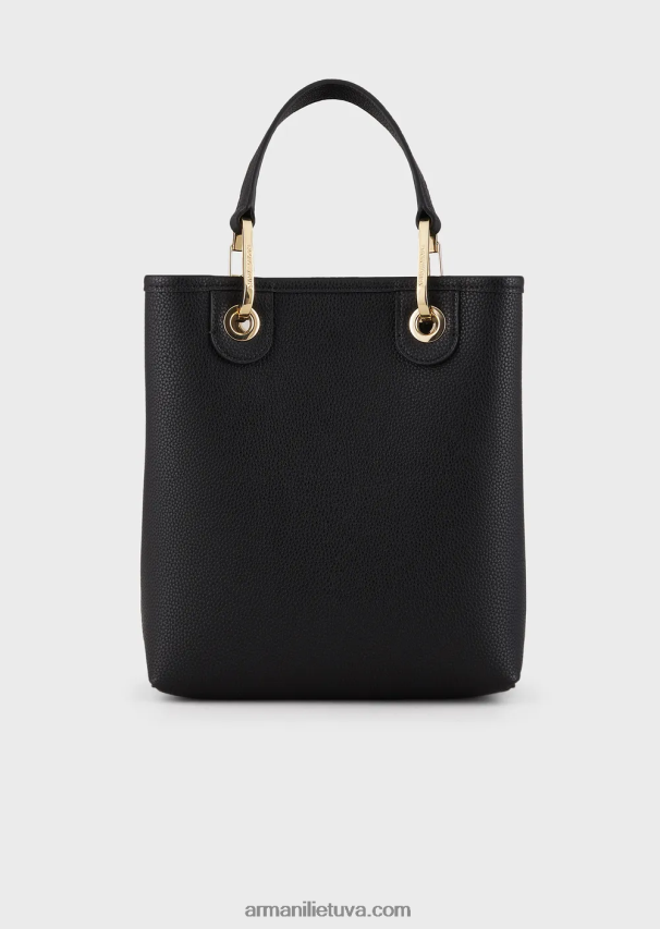 moterys juodas Armani elnio rašto myea vertikalus pirkėjo krepšys 02482X691