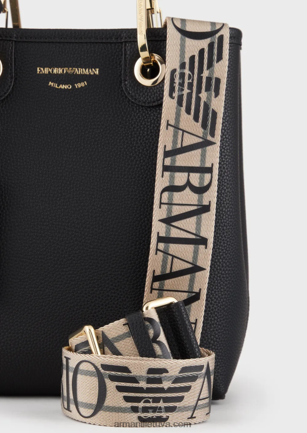 moterys juodas Armani elnio rašto myea vertikalus pirkėjo krepšys 02482X691