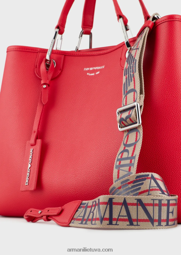moterys koralas Armani vidutinio myea pirkėjo krepšys su elnio raštu 02482X687